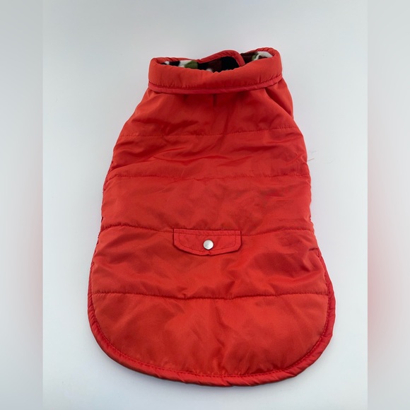 Other - Orange Puffer Dog Vest Reversible Camo Fleece